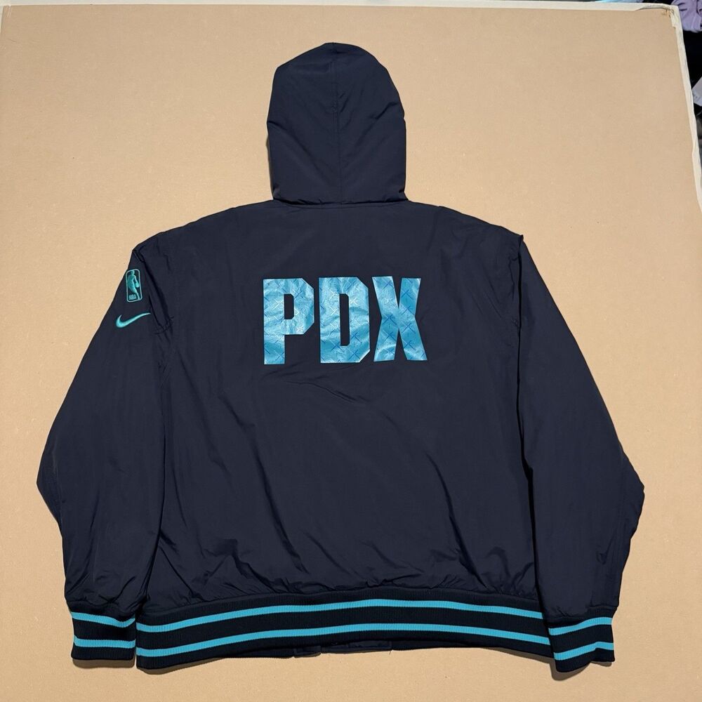 Nike Portland Trail Blazers Hoodie Mens XXL PDX City Edition Carpet Letterman